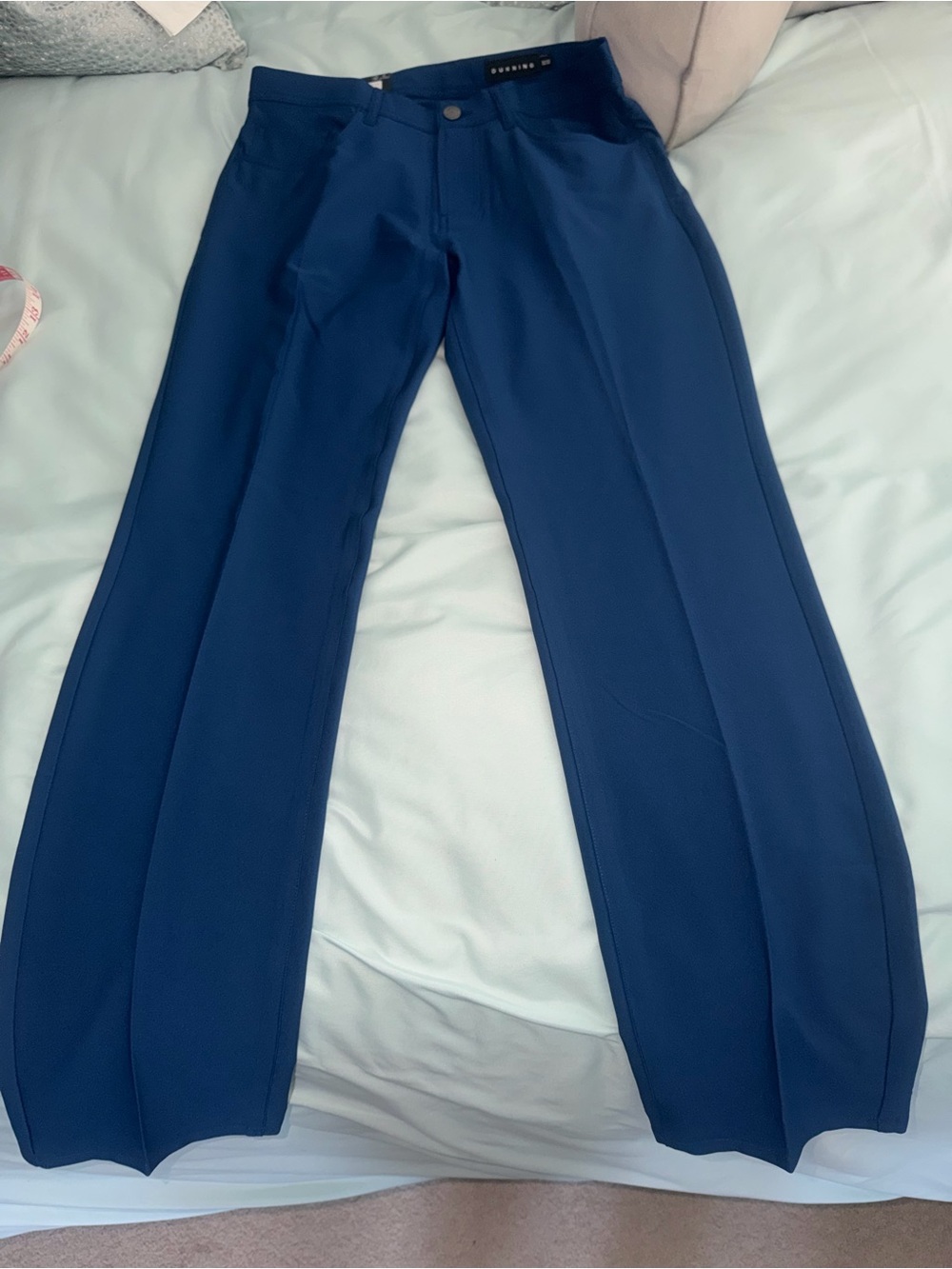 Dunning Mens Golf Blue Everbest Pants Performance Trousers Tech Commuter